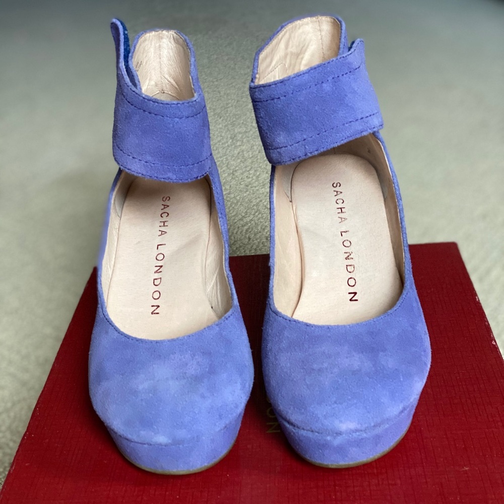 Sacha London Suede Platform Heels